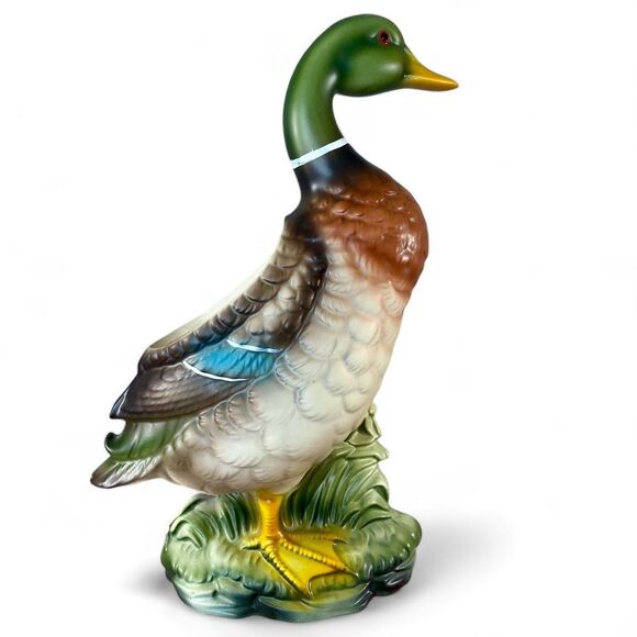 Vintage Ceramic Mallard Duck Figurine Planter Duck Decor Rustic Country - Picture 1 of 6